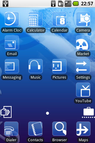 Simple blue android theme