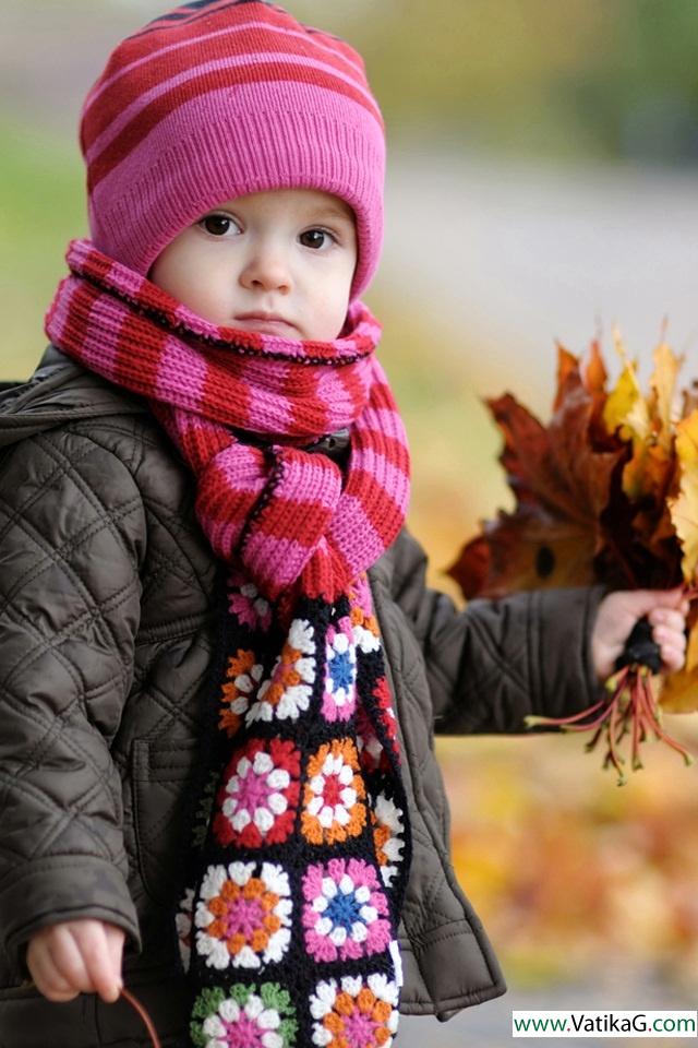 Cute autumn baby 