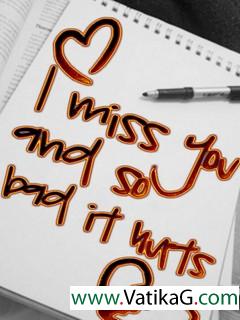 I miss you