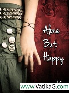 Alone but happy