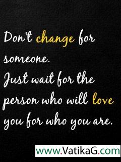 Dont change