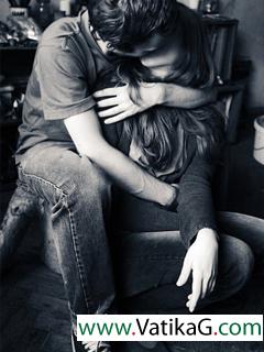 Passionate kiss