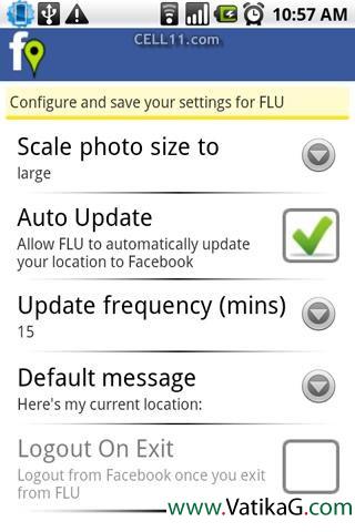 Facebook location updater