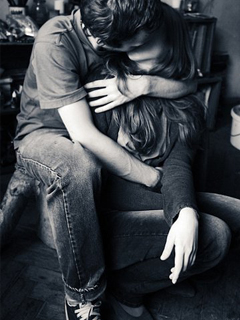 Passionate kiss